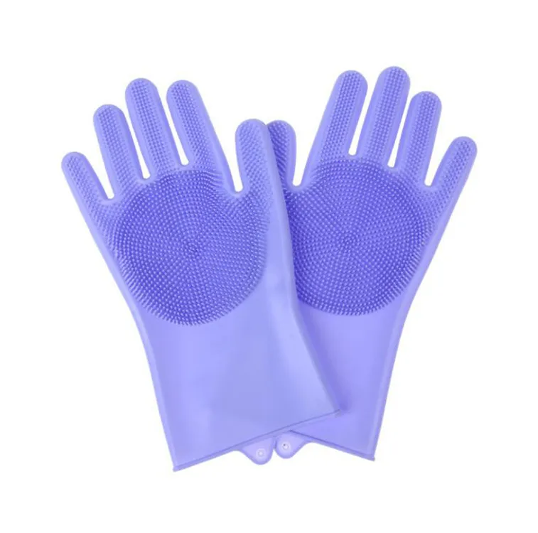 Silicone Pet Grooming Gloves – Anti-Bite & Anti-Scratch Bathing Mitt for Dogs and Cats, Deshedding & Massage Brush for Hair Removal